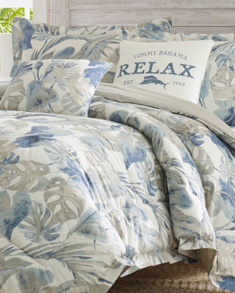 Raw Coast 5-Piece King Comforter Set Chambray Blue | Tommy Bahama Latest - Raw Coast 5-Piece King Comforter Set