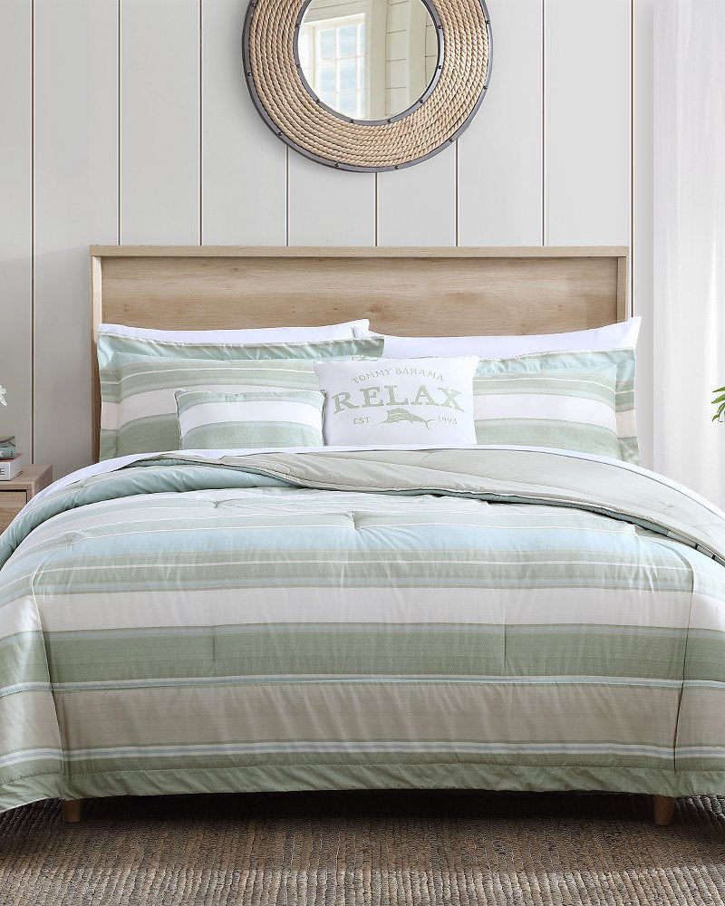 Serenity 5-Piece King Comforter Set Green | Tommy Bahama Exclusive - Serenity 5-Piece King Comforter Set