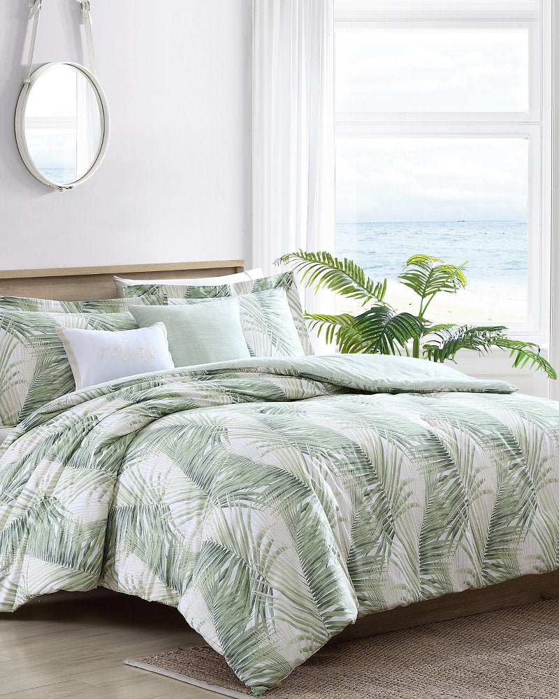 Kauai 5-Piece Full/Queen Comforter Set Green | Tommy Bahama Smart Buy - Kauai 5-Piece Full/Queen Comforter Set