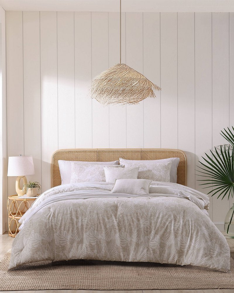 Costa Blanca 5-Piece Full/Queen Comforter Set Beige | Tommy Bahama Deals - Costa Blanca 5-Piece Full/Queen Comforter Set