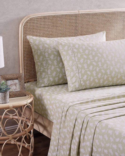 Aloha Pineapple Queen Sheet Set Sage Green | Tommy Bahama Signature - Aloha Pineapple Queen Sheet Set