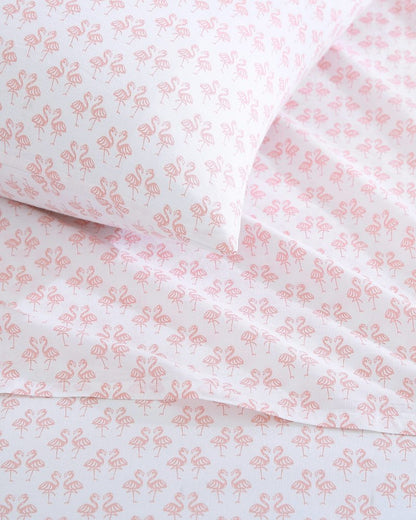 Flamingle 4-Piece Queen Sheet Set Pink | Tommy Bahama Hot Sale - Flamingle 4-Piece Queen Sheet Set