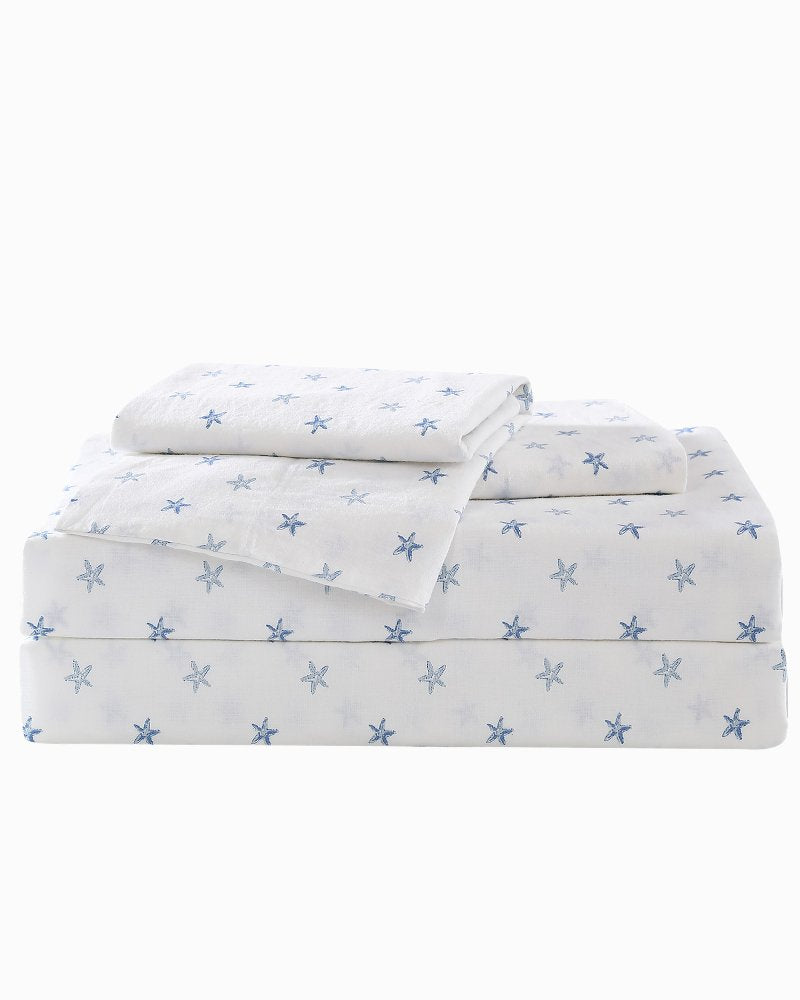 Starfish Treasure 4-Piece Queen Sheet Set Ocean | Tommy Bahama Best Price - Starfish Treasure 4-Piece Queen Sheet Set