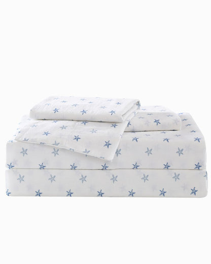 Starfish Treasure 4-Piece Queen Sheet Set Ocean | Tommy Bahama Best Price - Starfish Treasure 4-Piece Queen Sheet Set