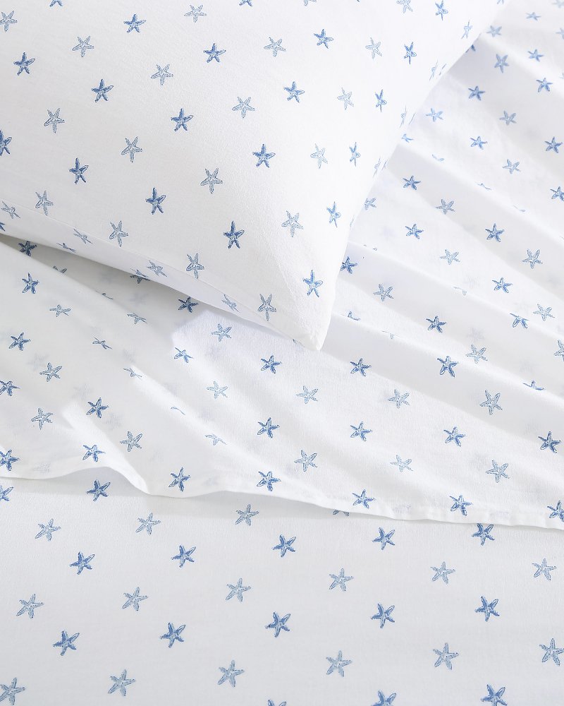 Starfish Treasure 4-Piece Queen Sheet Set Ocean | Tommy Bahama Best Price - Starfish Treasure 4-Piece Queen Sheet Set