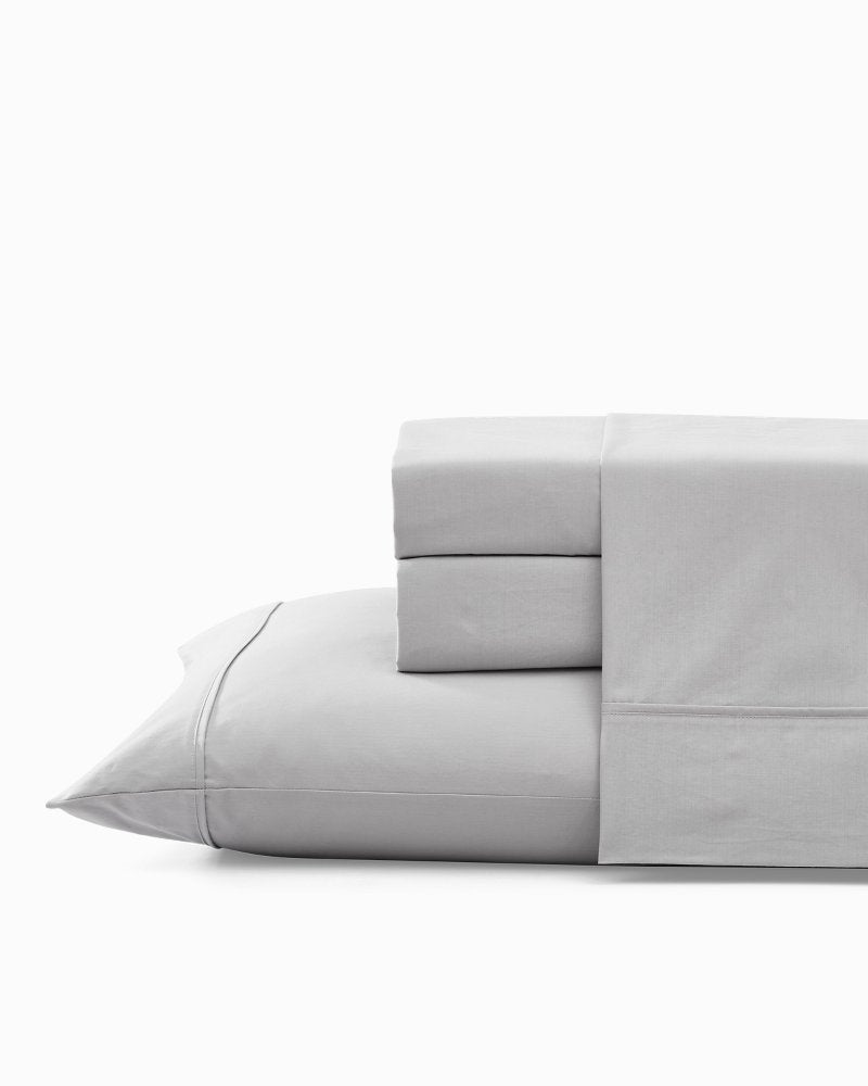 Solid 4-Piece Queen Sheet Set Dove Grey | Tommy Bahama Sale - Solid 4-Piece Queen Sheet Set