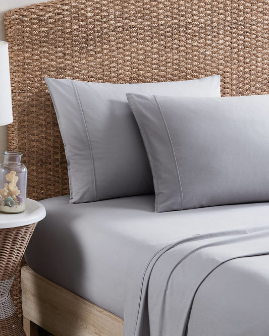 Solid 4-Piece King Sheet Set Dove Grey | Tommy Bahama Signature - Solid 4-Piece King Sheet Set