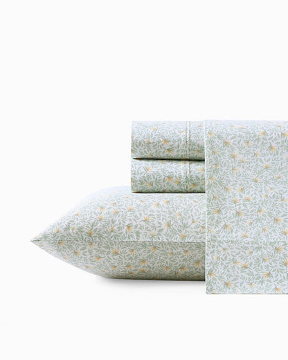 Crane Flower 4-Piece Queen Sheet Set Green | Tommy Bahama Smart Buy - Crane Flower 4-Piece Queen Sheet Set