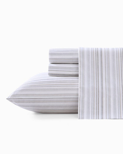 Kahanu Stripe 4-Piece King Sheet Set Grey | Tommy Bahama Latest - Kahanu Stripe 4-Piece King Sheet Set