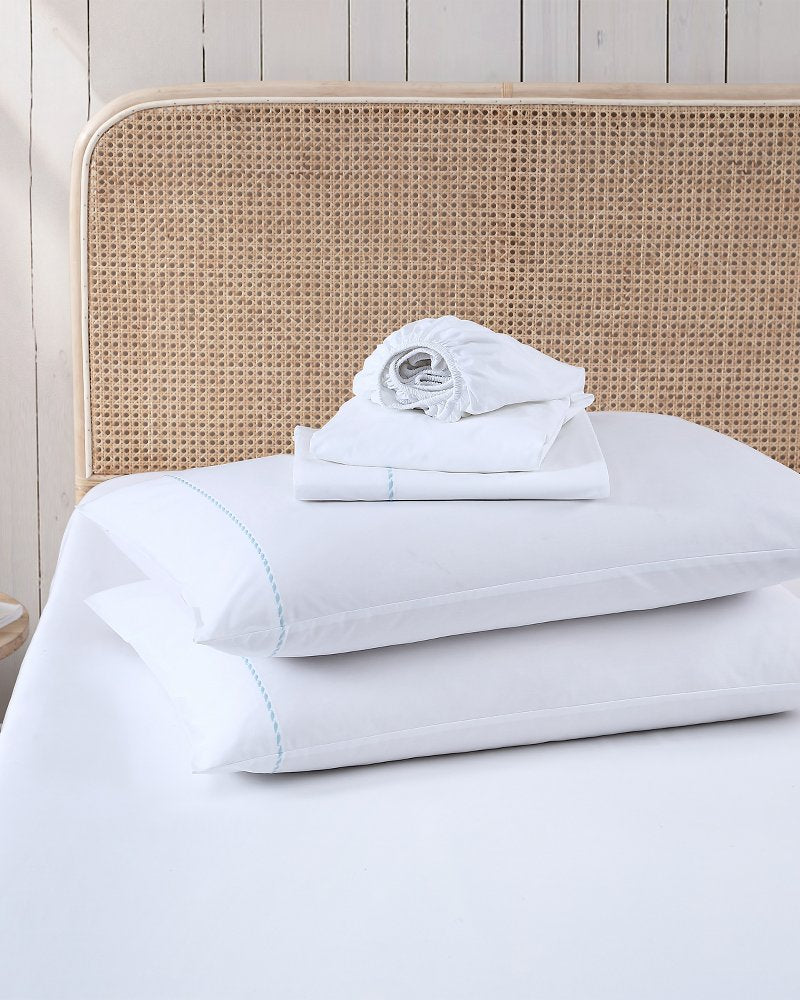 Solid 4-Piece King Sheet Set - Blue White/Blue | Tommy Bahama Hot Sale - Solid 4-Piece King Sheet Set - Blue