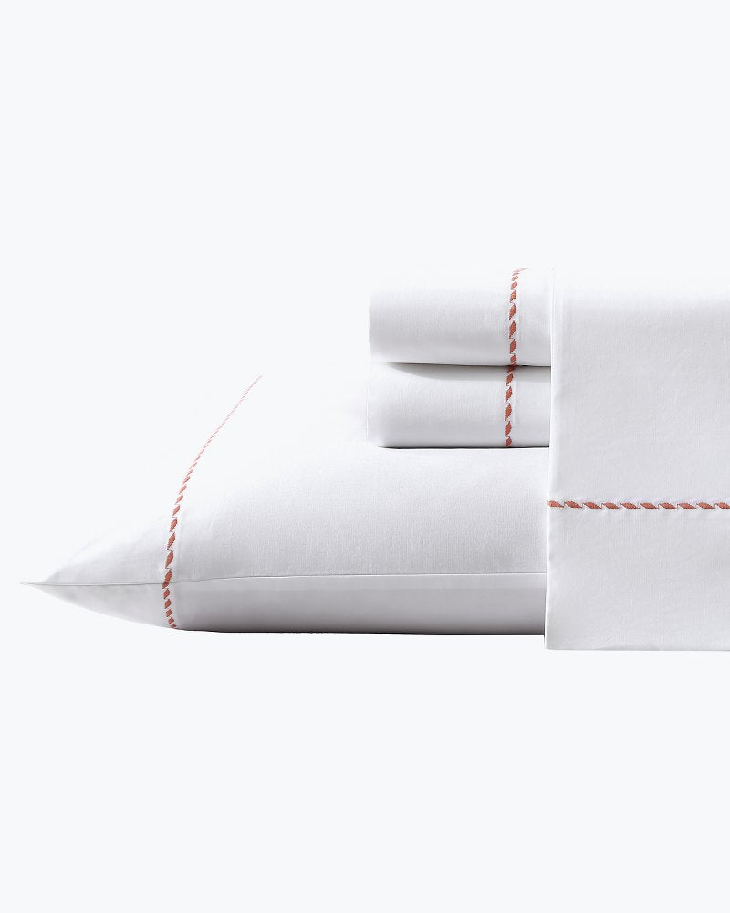 Solid 4-Piece King Sheet Set - Orange Orange Flame/White | Tommy Bahama Sale - Solid 4-Piece King Sheet Set - Orange