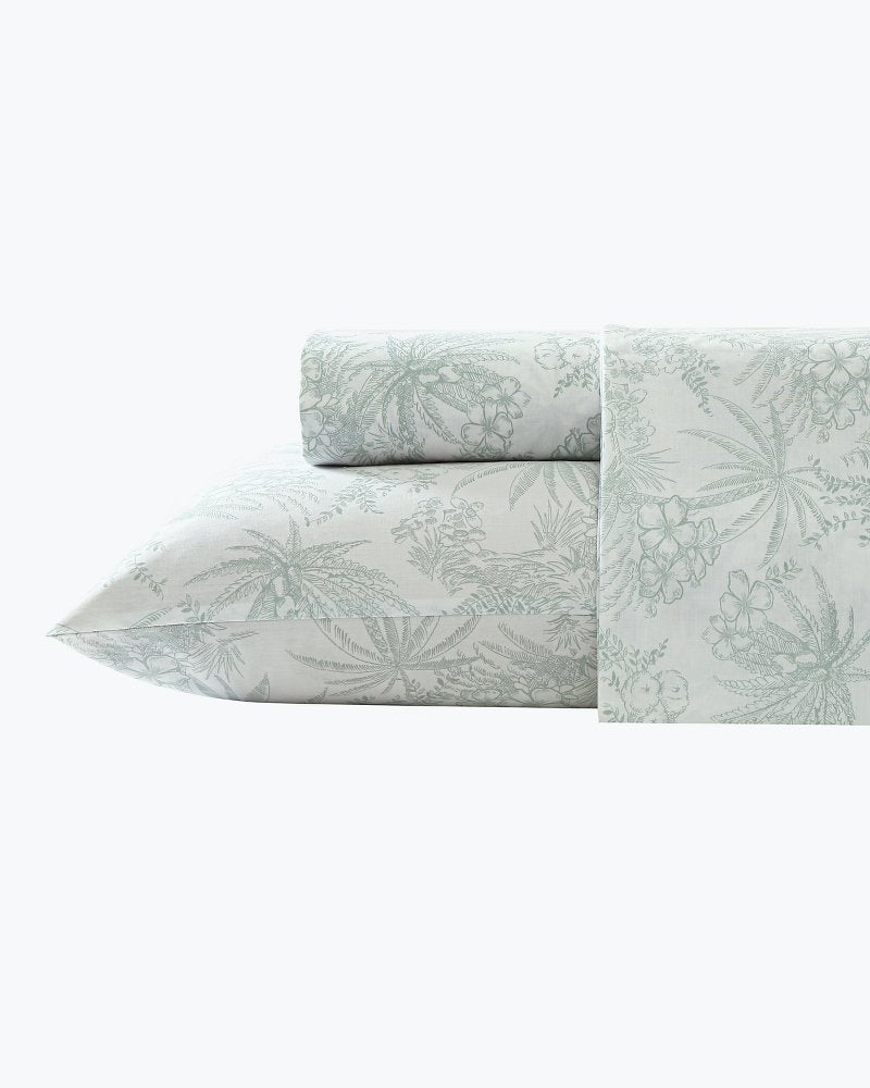 Pen and Ink 4-Piece Queen Sheet Set Spring Green | Tommy Bahama Quality - Pen and Ink 4-Piece Queen Sheet Set