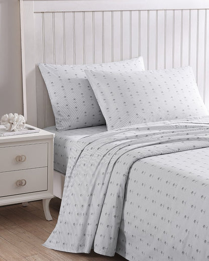 Kew Palms 4-Piece King Sheet Set Grey | Tommy Bahama Deals - Kew Palms 4-Piece King Sheet Set