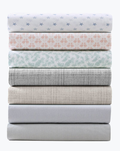 Raffia Linen Queen Sheet Set Grey | Tommy Bahama Best Seller - Raffia Linen Queen Sheet Set