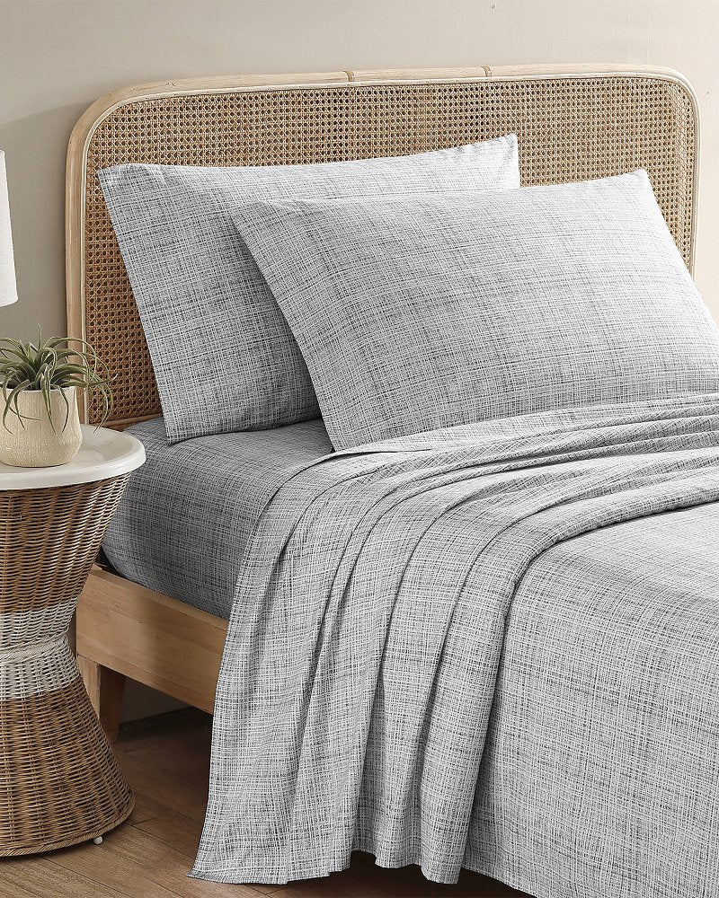 Raffia Linen King Sheet Set Grey | Tommy Bahama Value - Raffia Linen King Sheet Set