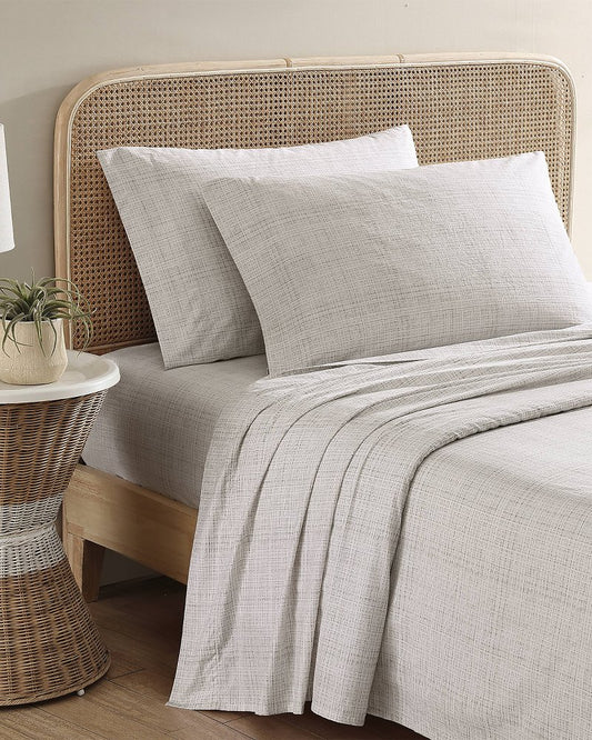 Raffia Linen Queen Sheet Set Khaki | Tommy Bahama Classic - Raffia Linen Queen Sheet Set