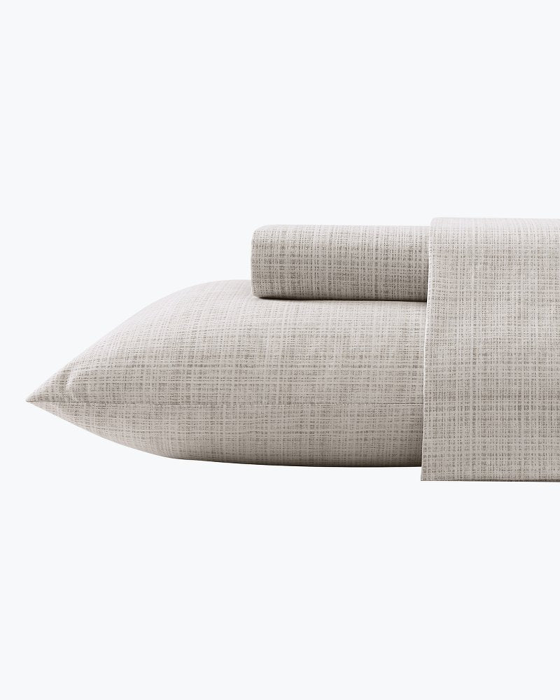 Raffia Linen Queen Sheet Set Khaki | Tommy Bahama Classic - Raffia Linen Queen Sheet Set