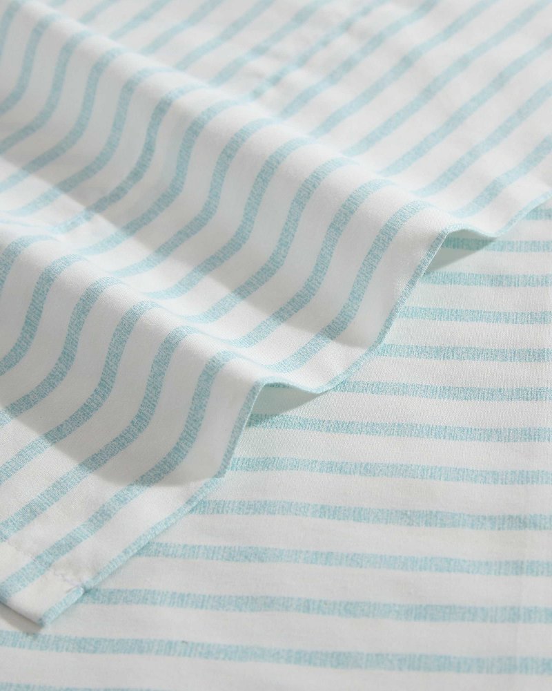 Cool Beach Stripe 4-Piece Queen Sheet Set Stripe Blue | Tommy Bahama Recommended - Cool Beach Stripe 4-Piece Queen Sheet Set