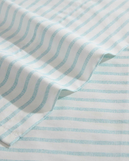 Cool Beach Stripe 4-Piece Queen Sheet Set Stripe Blue | Tommy Bahama Recommended - Cool Beach Stripe 4-Piece Queen Sheet Set