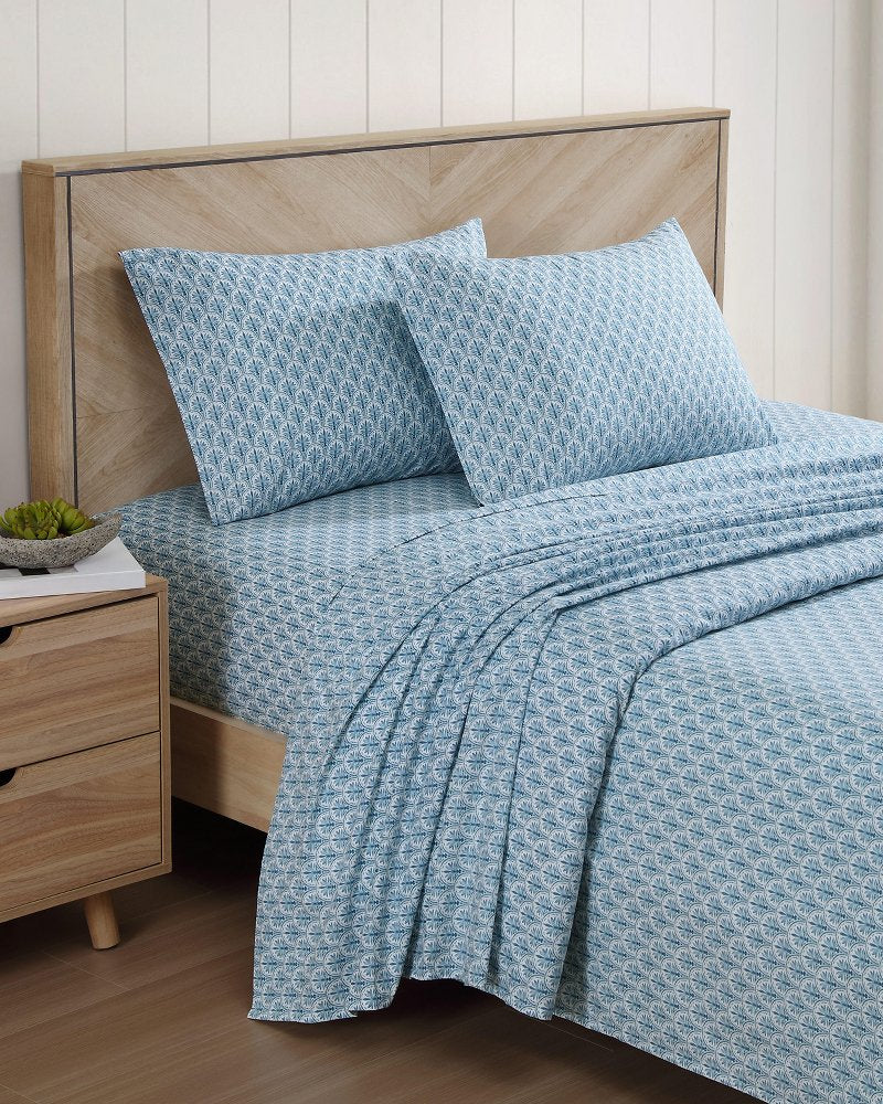 Coastal Batik Blue 4-Piece Queen Sheet Set Blue | Tommy Bahama Value - Coastal Batik Blue 4-Piece Queen Sheet Set