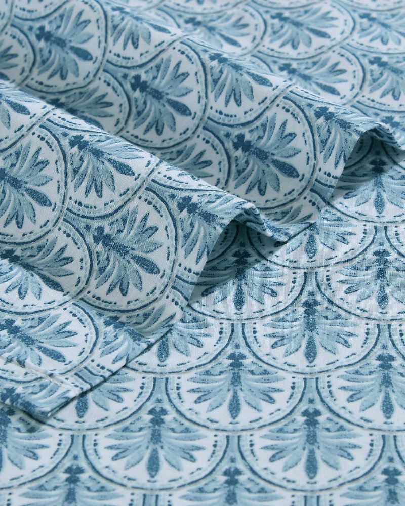Coastal Batik Blue 4-Piece Queen Sheet Set Blue | Tommy Bahama Value - Coastal Batik Blue 4-Piece Queen Sheet Set