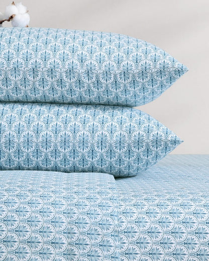 Coastal Batik Blue 4-Piece King Sheet Set Blue | Tommy Bahama Latest - Coastal Batik Blue 4-Piece King Sheet Set
