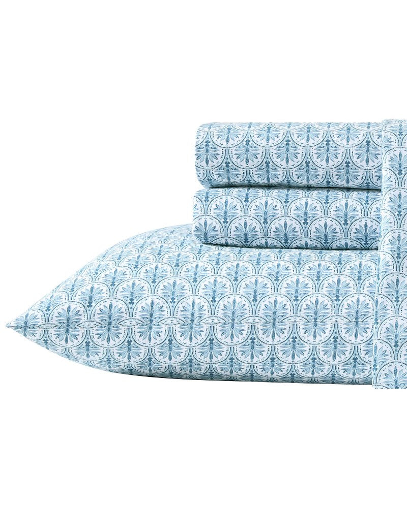 Coastal Batik Blue 4-Piece King Sheet Set Blue | Tommy Bahama Latest - Coastal Batik Blue 4-Piece King Sheet Set
