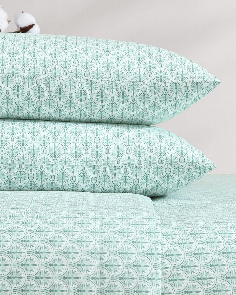 Coastal Batik Green 4-Piece King Sheet Set Spring Green | Tommy Bahama Hot Sale - Coastal Batik Green 4-Piece King Sheet Set