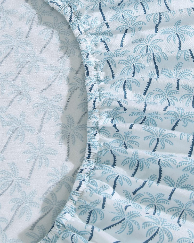 Palmtastic 4-Piece Queen Sheet Set Blue | Tommy Bahama Latest - Palmtastic 4-Piece Queen Sheet Set