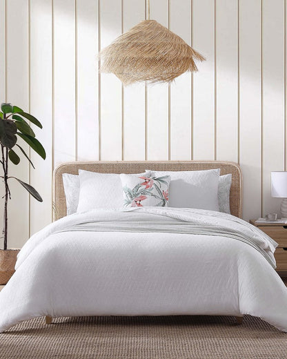 Wicker Woven 3-Piece Full/Queen Comforter Set White | Tommy Bahama Signature - Wicker Woven 3-Piece Full/Queen Comforter Set
