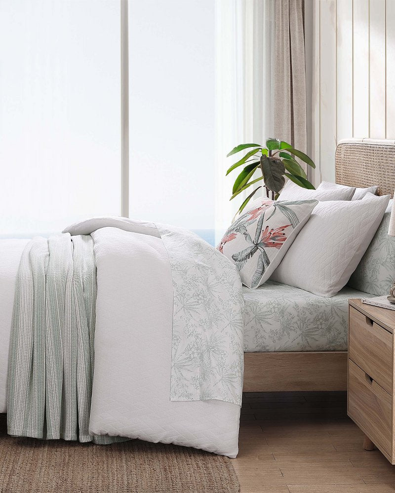 Wicker Woven 3-Piece Full/Queen Comforter Set White | Tommy Bahama Signature - Wicker Woven 3-Piece Full/Queen Comforter Set
