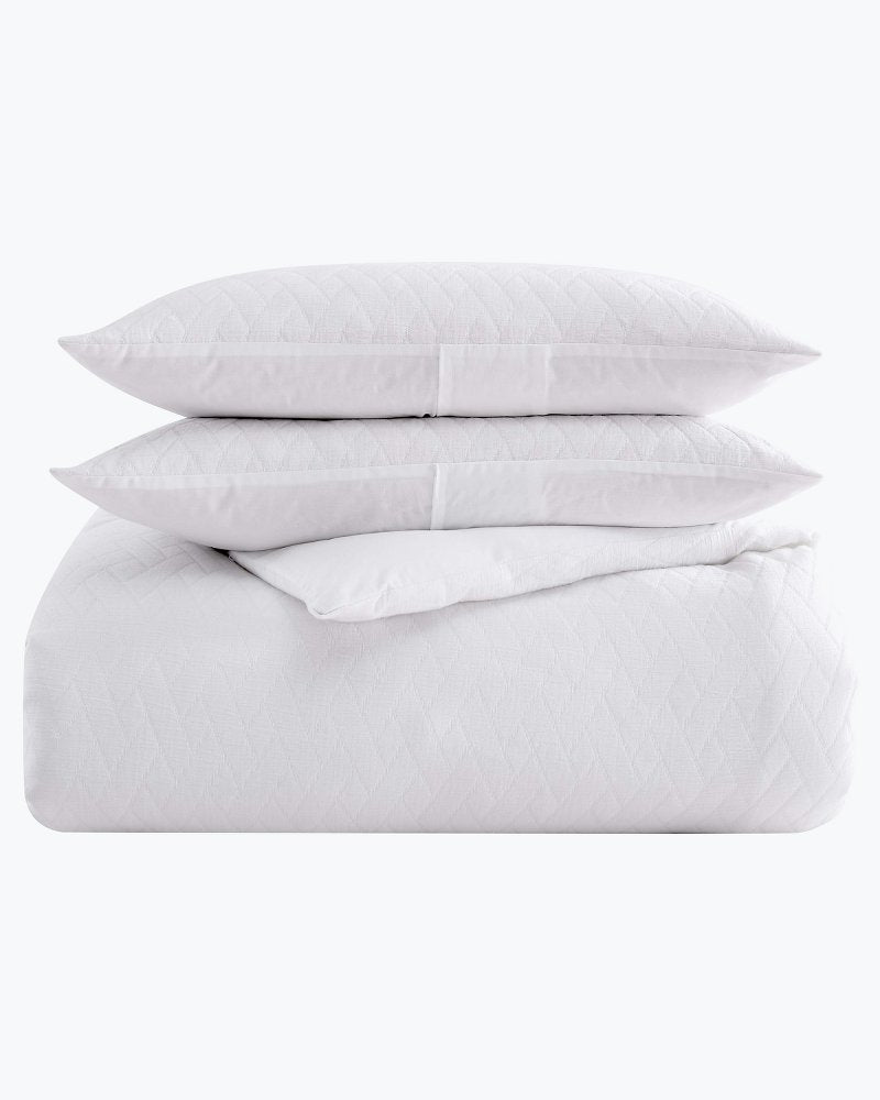 Wicker Woven 3-Piece Full/Queen Comforter Set White | Tommy Bahama Signature - Wicker Woven 3-Piece Full/Queen Comforter Set