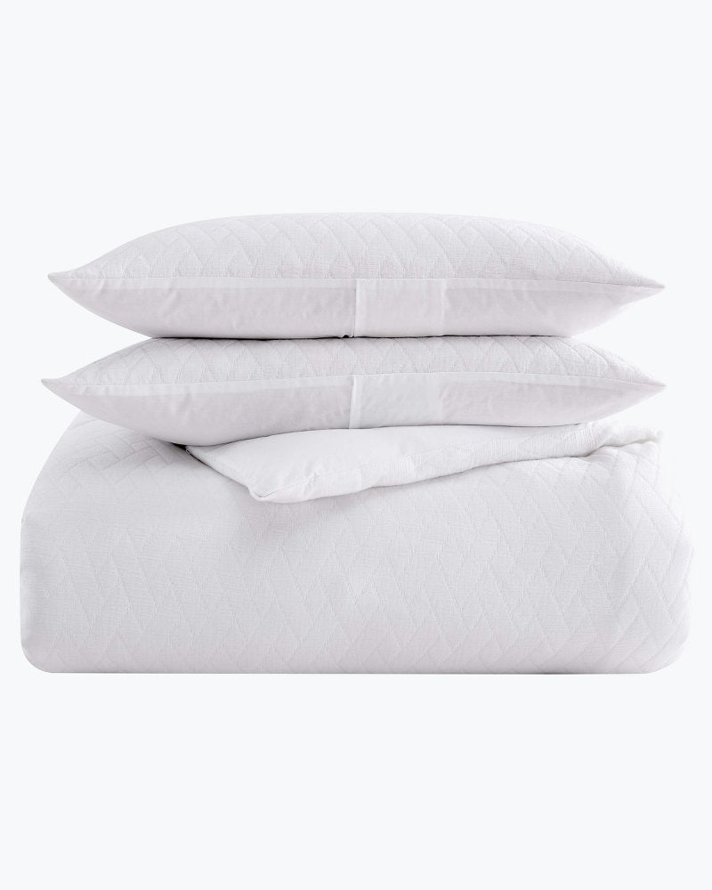 Wicker Woven 3-Piece King Comforter Set White | Tommy Bahama Quality - Wicker Woven 3-Piece King Comforter Set