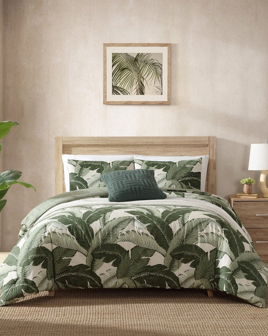 Vintage Palms 3-Piece Full/Queen Comforter Set Jungle | Tommy Bahama Trusted - Vintage Palms 3-Piece Full/Queen Comforter Set
