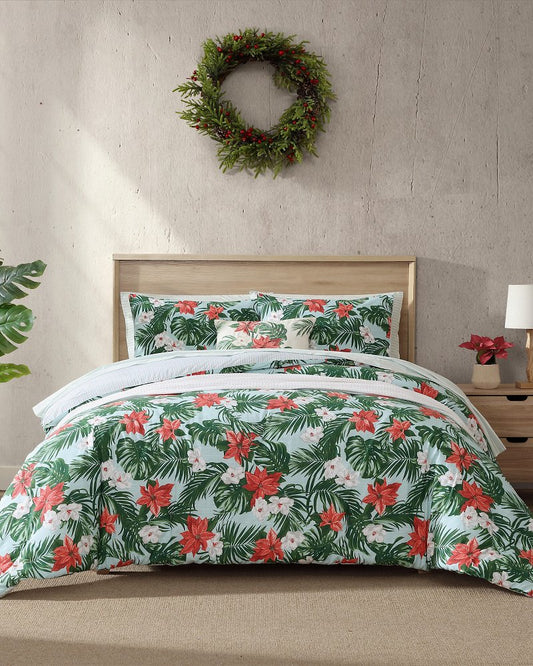 Festive Palms Reversible King 3-Piece Comforter Set Multicolor | Tommy Bahama Customer Favorite - Festive Palms Reversible King 3-Piece Comforter Set