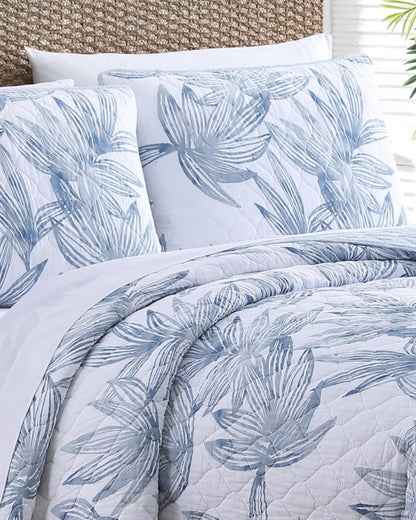 Kayo 3-Piece Full/Queen Quilt Set Blue | Tommy Bahama Essential - Kayo 3-Piece Full/Queen Quilt Set