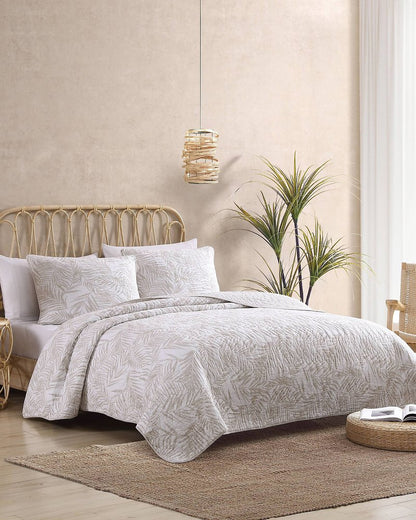 Palmday 2-Piece Twin Quilt Set Brown | Tommy Bahama Top Pick - Palmday 2-Piece Twin Quilt Set