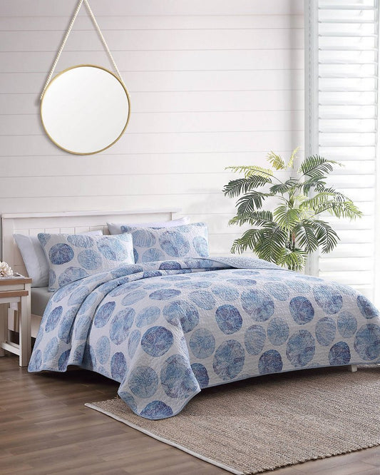 Ocean Isle 2-Piece Twin Quilt Set Blue | Tommy Bahama Sale - Ocean Isle 2-Piece Twin Quilt Set
