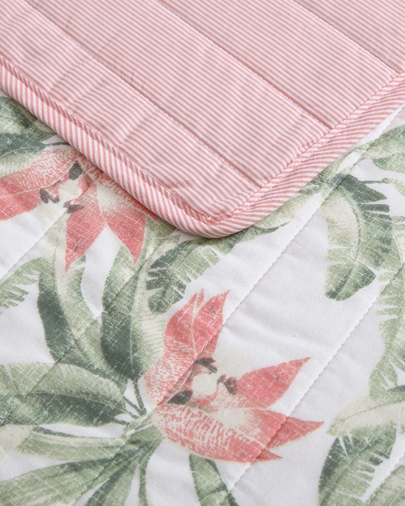 Acapulco Palms Reversible 2-Piece Twin Quilt Set Green | Tommy Bahama Latest - Acapulco Palms Reversible 2-Piece Twin Quilt Set