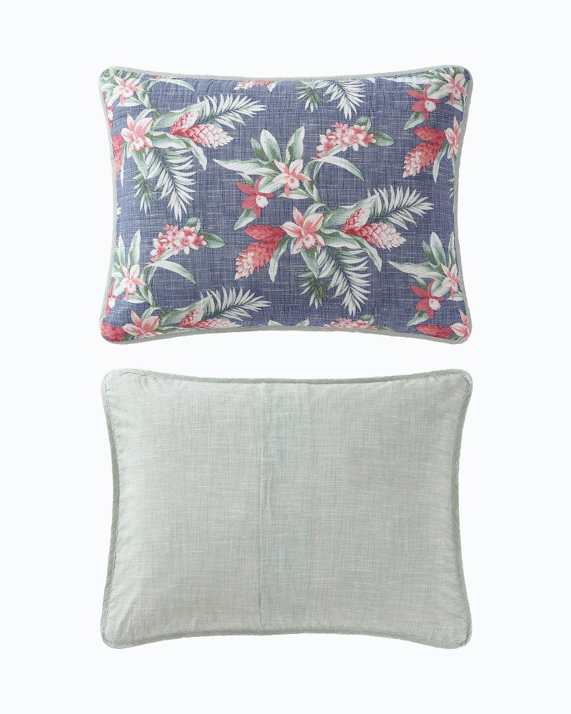 Floral Enchantment Reversible 3-Piece King Quilt Set Deep Blue | Tommy Bahama Featured - Floral Enchantment Reversible 3-Piece King Quilt Set