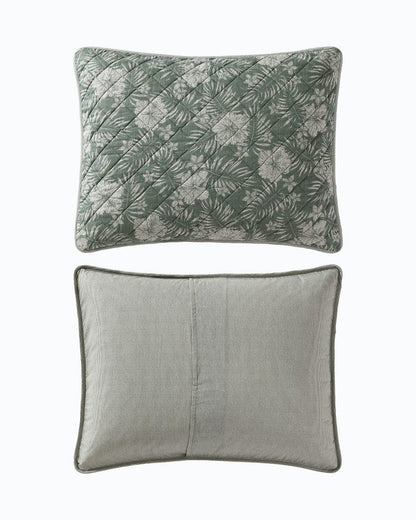 Hibiscus Jungle Reversible 3-Piece King Quilt Set Jungle | Tommy Bahama New - Hibiscus Jungle Reversible 3-Piece King Quilt Set
