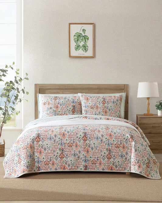 Ikat Tropics Reversible 3-Piece Full/Queen Quilt Set Multicolor | Tommy Bahama Latest - Ikat Tropics Reversible 3-Piece Full/Queen Quilt Set