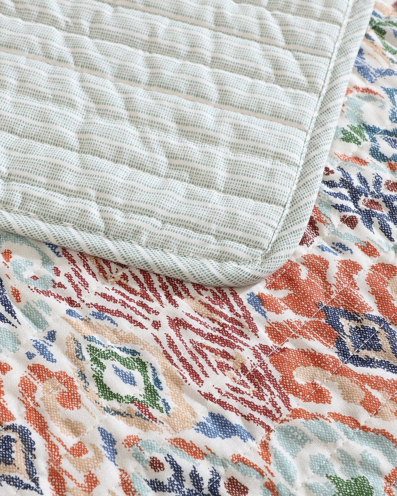 Ikat Tropics Reversible 3-Piece King Quilt Set Multicolor | Tommy Bahama Deals - Ikat Tropics Reversible 3-Piece King Quilt Set