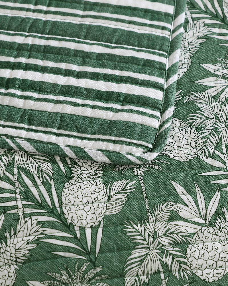 Pineapple Venture 2-Piece Twin Quilt Set Green | Tommy Bahama Popular - Pineapple Venture 2-Piece Twin Quilt Set