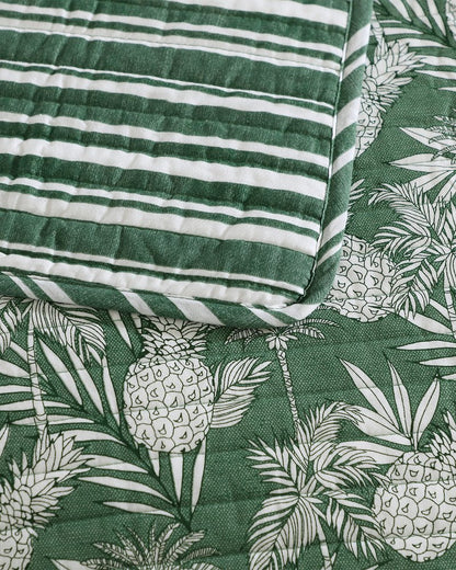 Pineapple Venture 3-Piece Full/Queen Quilt Set Green | Tommy Bahama Exclusive - Pineapple Venture 3-Piece Full/Queen Quilt Set