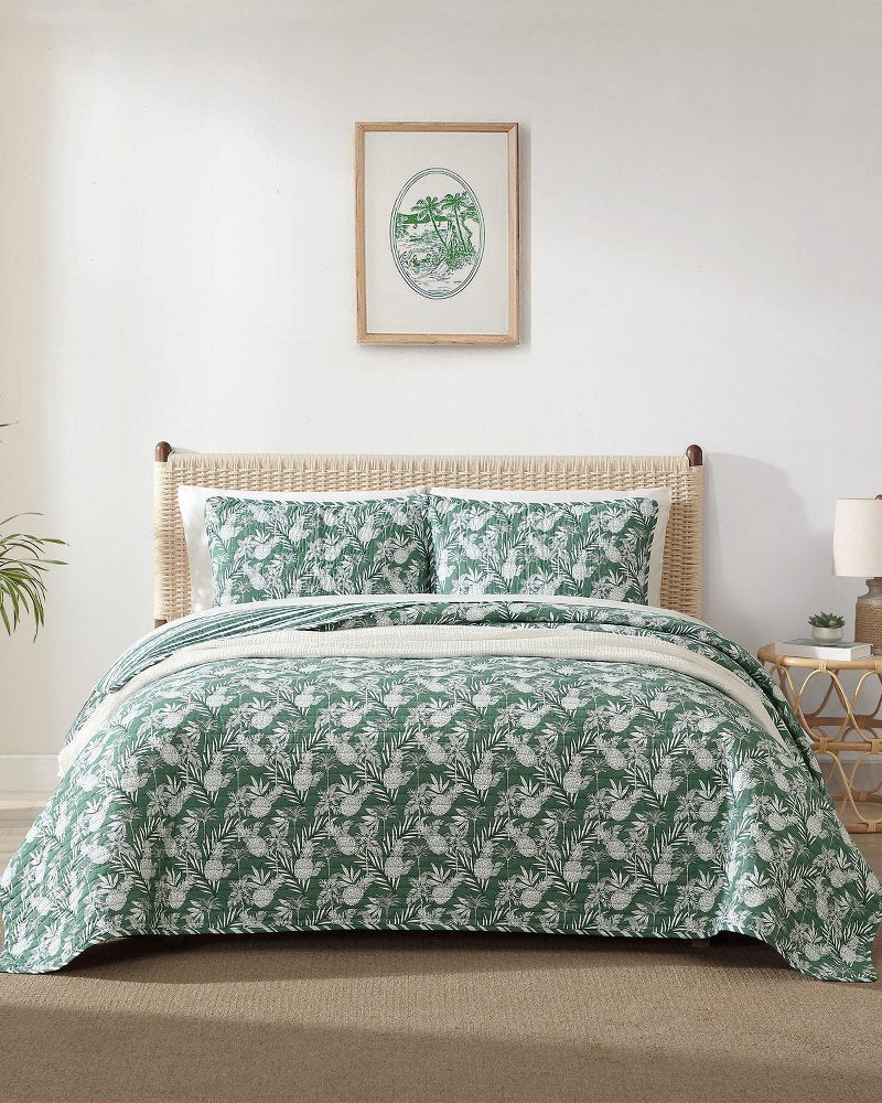 Pineapple Venture 3-Piece King Quilt Set Green | Tommy Bahama Sale - Pineapple Venture 3-Piece King Quilt Set