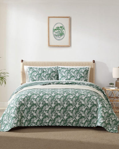 Pineapple Venture 3-Piece King Quilt Set Green | Tommy Bahama Sale - Pineapple Venture 3-Piece King Quilt Set