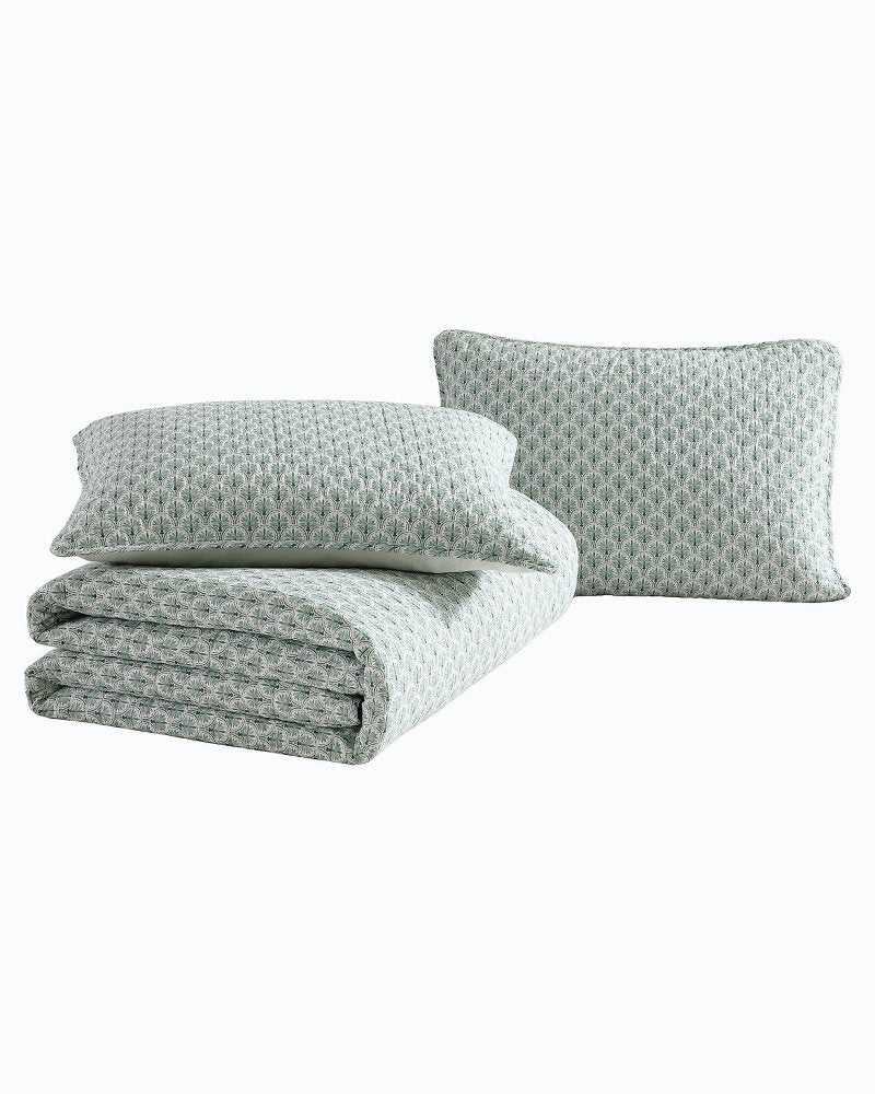 Coastal Batik 3-Piece King Quilt Set Spring Green | Tommy Bahama Smart Buy - Coastal Batik 3-Piece King Quilt Set