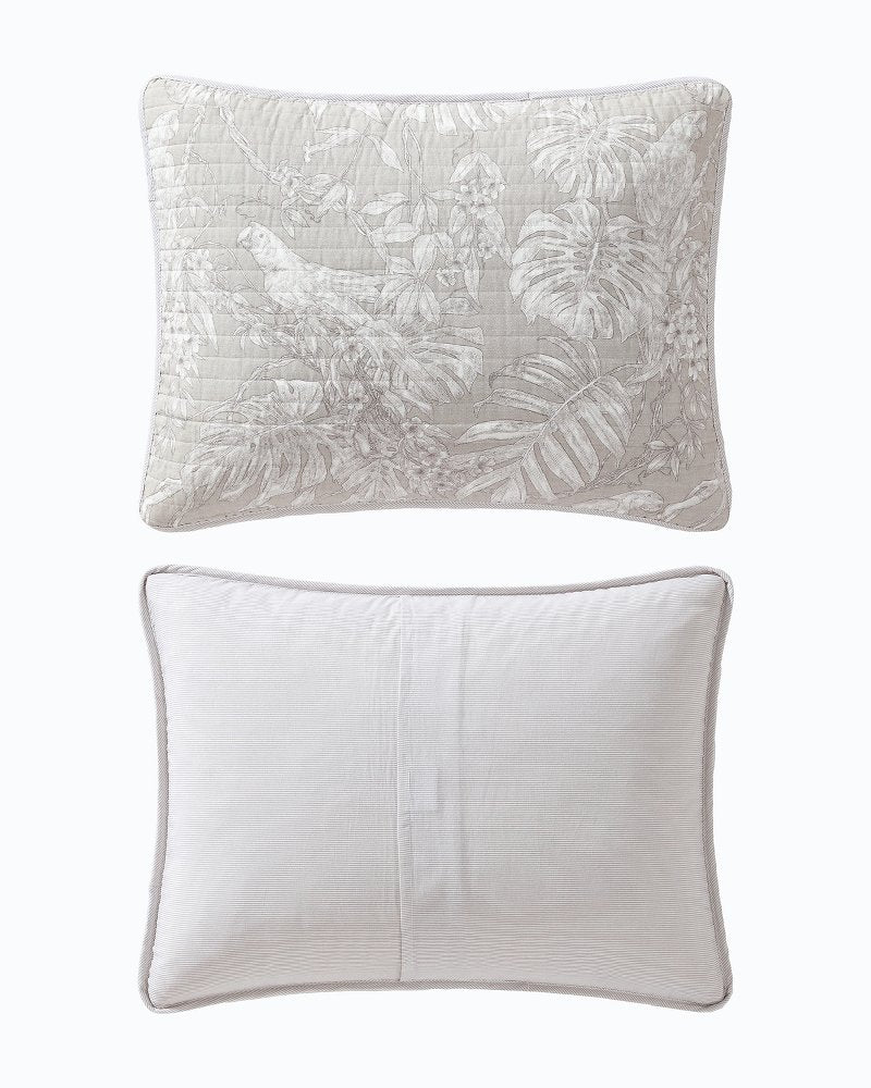 Jungle Toile Reversible 3-Piece Full/Queen Quilt Set Beige | Tommy Bahama New - Jungle Toile Reversible 3-Piece Full/Queen Quilt Set