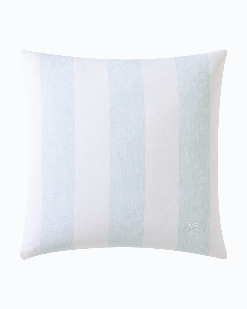 Awning Stripe Blue Decorative Pillow Blue | Tommy Bahama Everyday - Awning Stripe Blue Decorative Pillow
